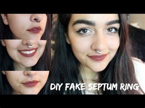 how to make a false septum piercing